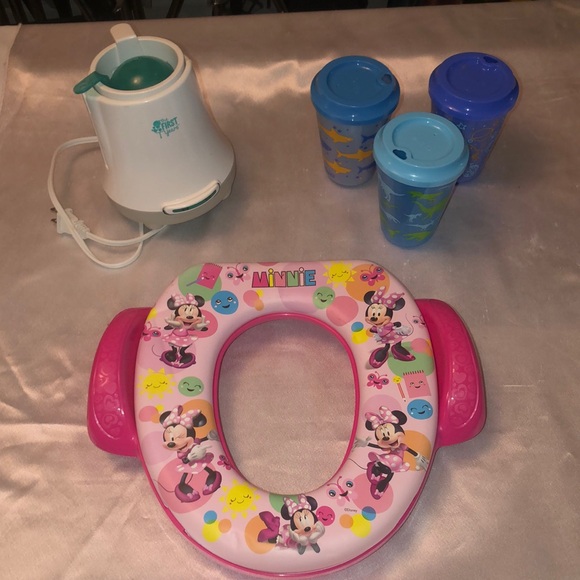 Bundled Kid Items: Potty trainer, Sippy-cups & Bottle Warmer - Picture 2 of 8